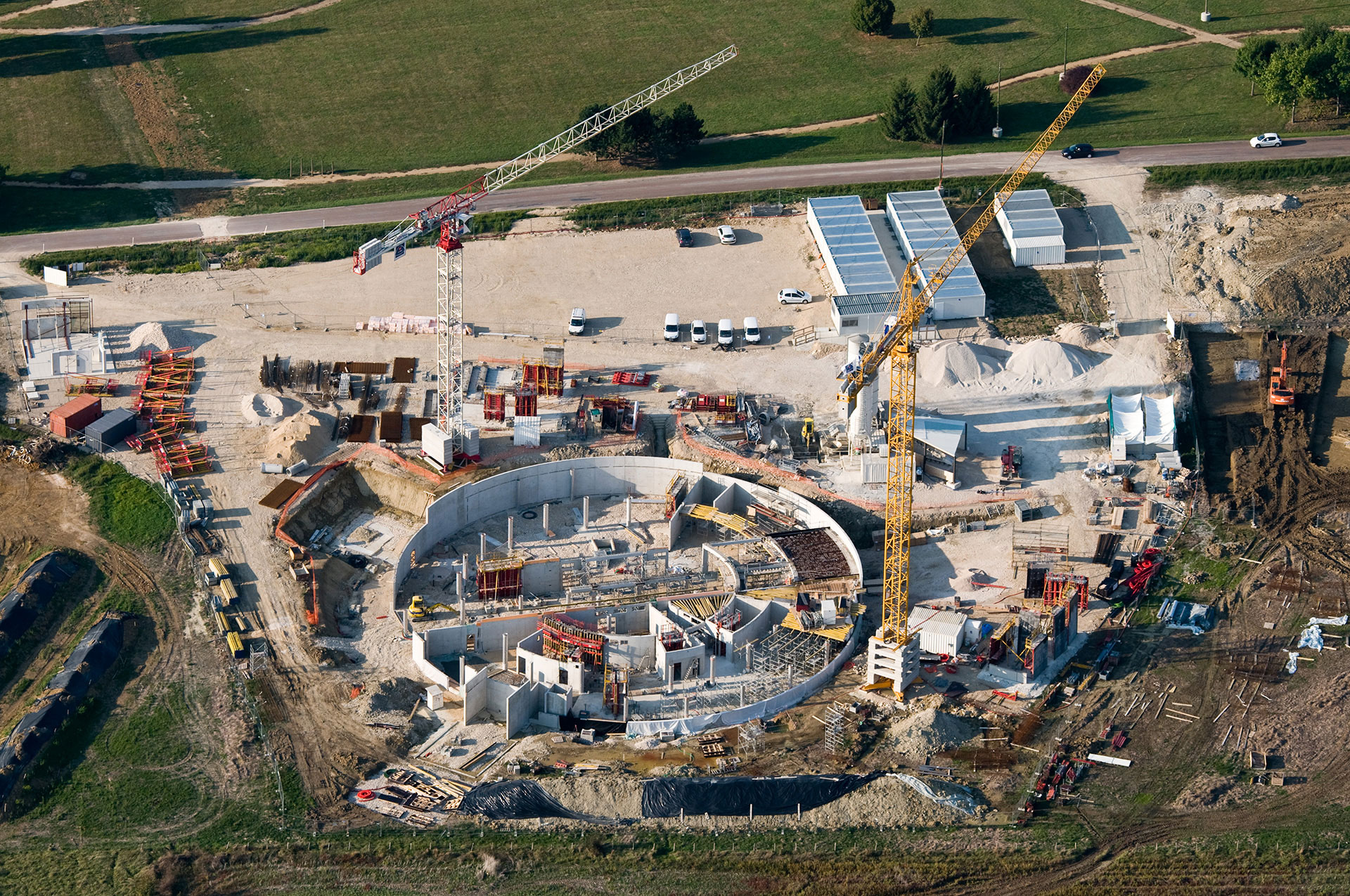 une construction vue du ciel