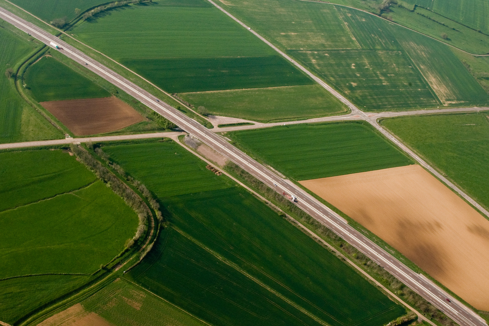 autoroute vue du ciel